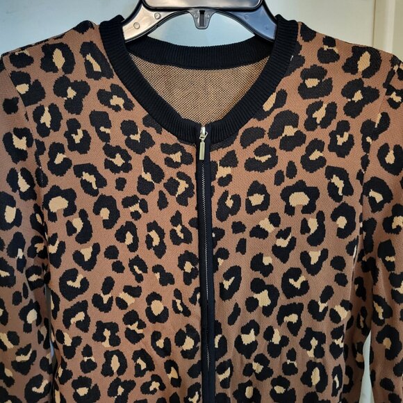 Brown Cheetah Print Cardigan - Picture 2 of 6